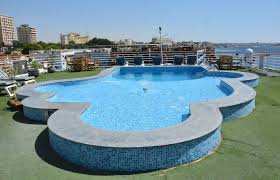 Luxury terrace overlooking the pyramids